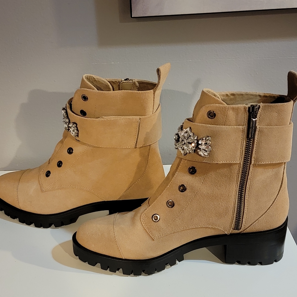 Karl Lagerfeld Paris Prim Suede Ankle Boots